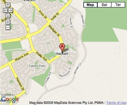 Location Map for Hackett