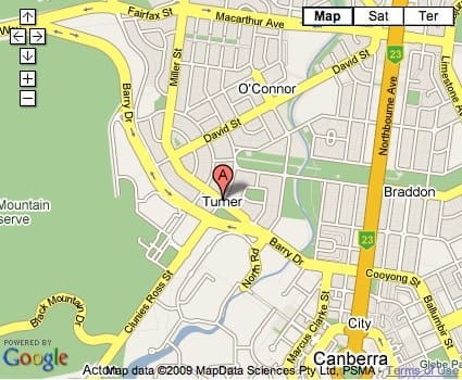 Location Map for Turner