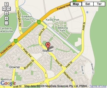 Location Map for Watson